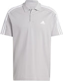 Men's Essentials Piqué Embroidered Small Logo 3-Stripes Polo Shirt Short Sleeve Polo Shirt