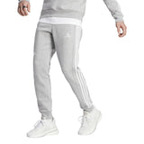 Men's Essentials Fleece Tapered Cuff 3-Stripes Pants