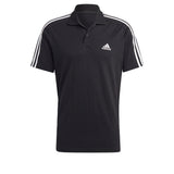 Men's Essentials Piqué Embroidered Small Logo 3-Stripes Polo Shirt Short Sleeve Polo Shirt
