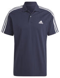 Men's Essentials Piqué Embroidered Small Logo 3-Stripes Polo Shirt Short Sleeve Polo Shirt